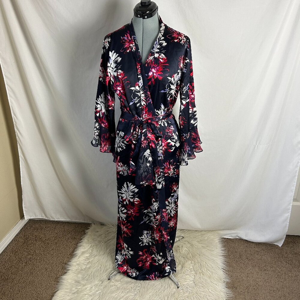 Oscar De La Renta Pink Label Satin Floral Robe XS/S